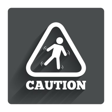 Uyarı ıslak zemin simgesi.