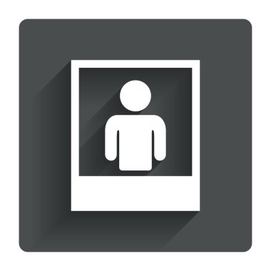 İnsan portre fotoğraf çerçevesi.