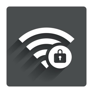 WiFi kilitli işareti.