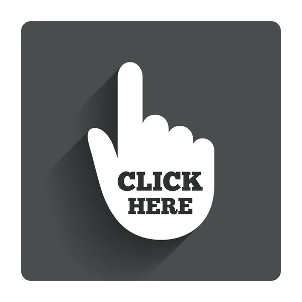 Click here hand icon. — Stock Vector