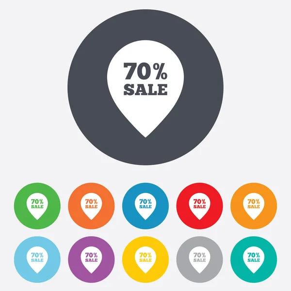 70 percent sale pointer — Stock Vector