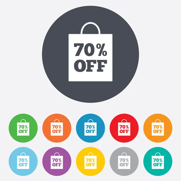 70 percent sale bag — Stock Vector