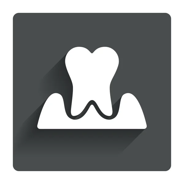 Parodontosis tooth sign — Stock Vector