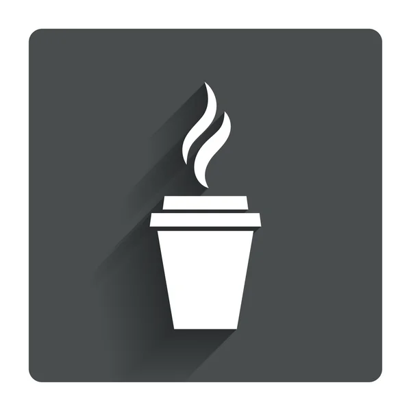 Signo de vidrio café — Vector de stock