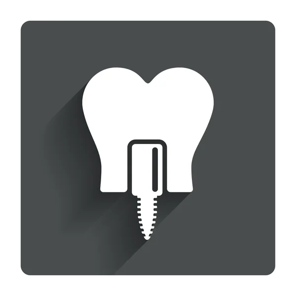 Pictograma implantului dentar . — Vector de stoc