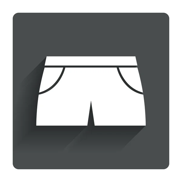 Pantalones cortos deportivos de mujer signo — Vector de stock