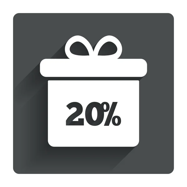 Doos van de gift van de verkoop van 20 procent — Stockvector