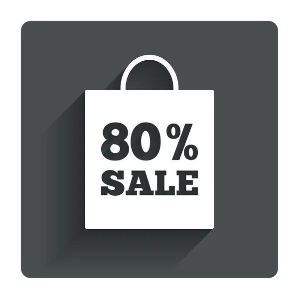 80 prosenttia myynti laukku — vektorikuva