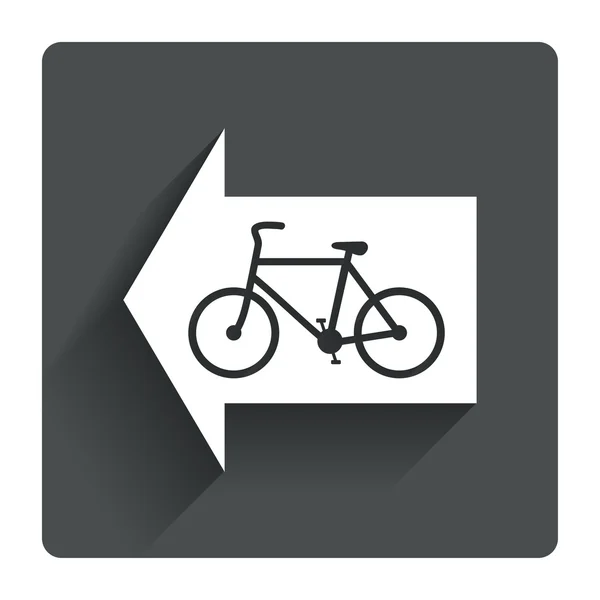 Bicycle path trail tecken — Stock vektor