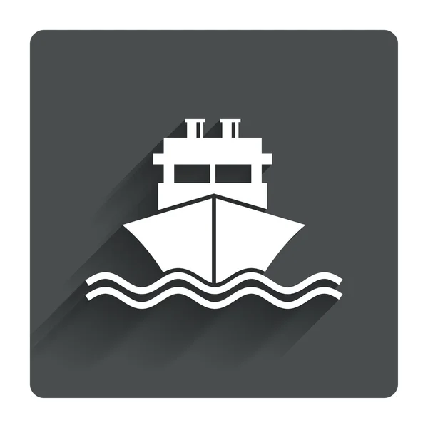 Señal de barco o barco — Vector de stock