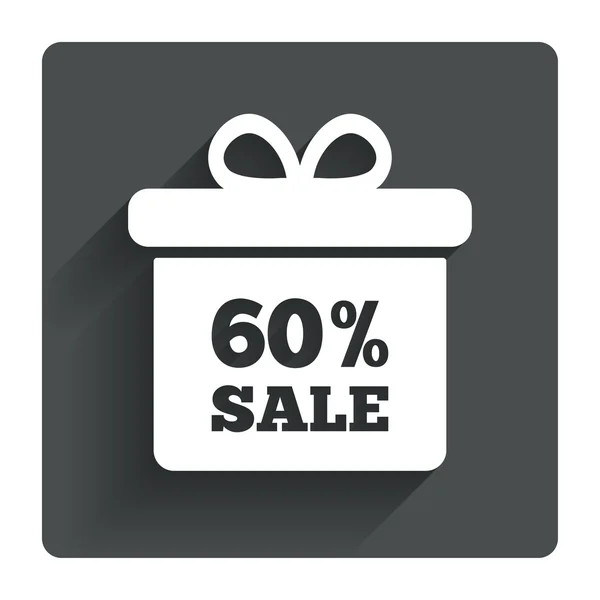 60 procent försäljning presentförpackning — Stock vektor