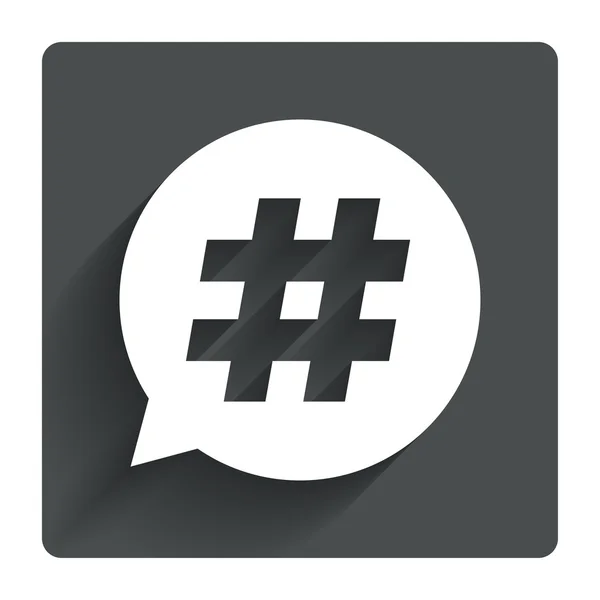 Hashtag Sprechblasenzeichen — Stockvektor