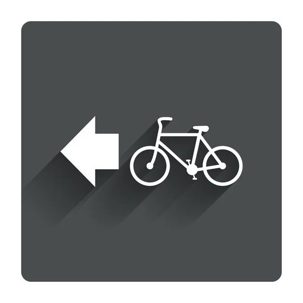 自転車パスの歩道の標識 — ストックベクタ