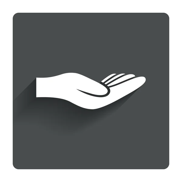 Donation hand sign — Stock Vector