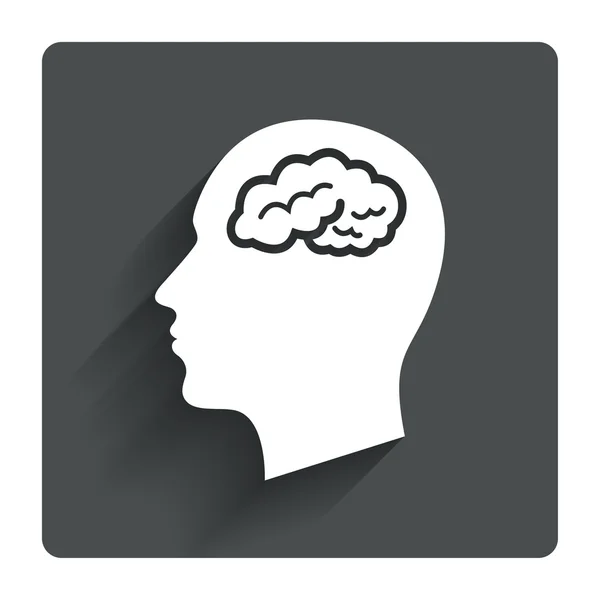 Голова зі знаком мозку — стоковий вектор