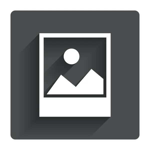 Krajina Photo frame ikona. — Stockový vektor