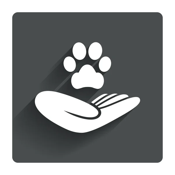 Onderdak huisdieren teken — Stockvector
