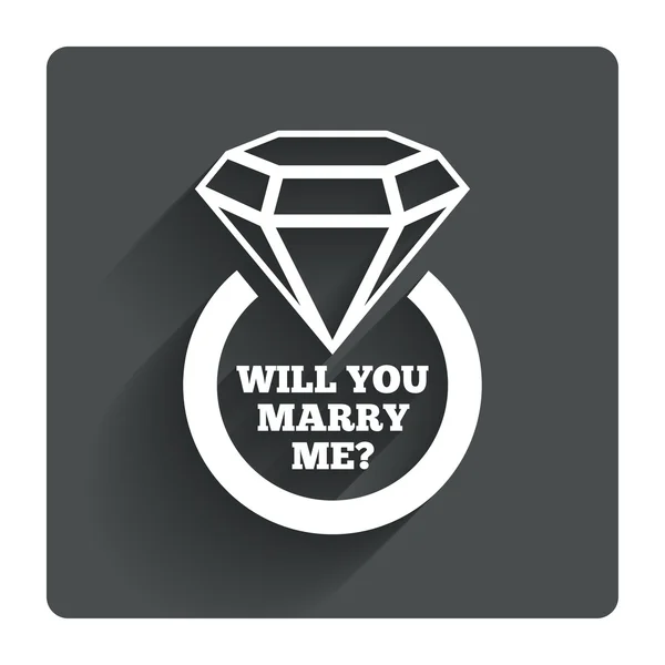 Marry me ring icon. — Stock Vector