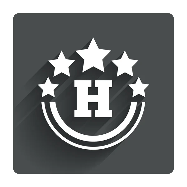 Five star Hotel icon. — Stock Vector