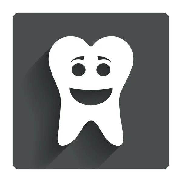 Tooth happy face icon. — Stock Vector