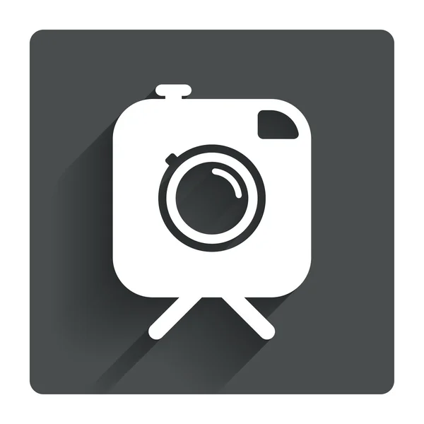 Хипстерская икона фотокамеры . — стоковый вектор