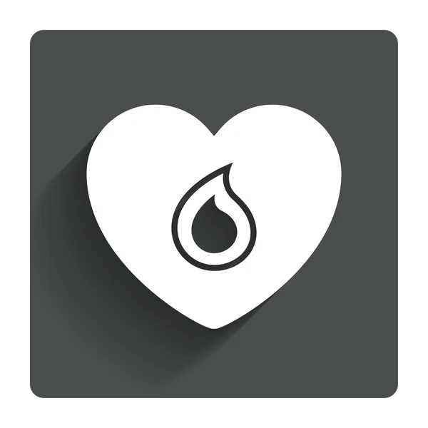 Icona della donazione di sangue . — Vettoriale Stock