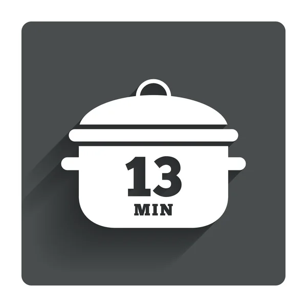 Boil 13 minutes. — Stock Vector