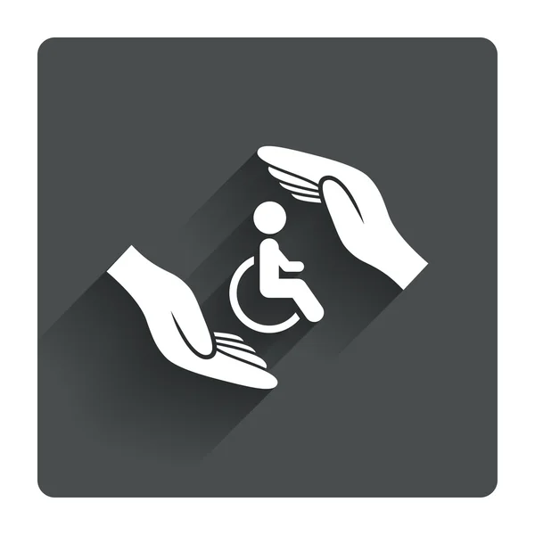 Disabled human insurance sign. — Stock Vector