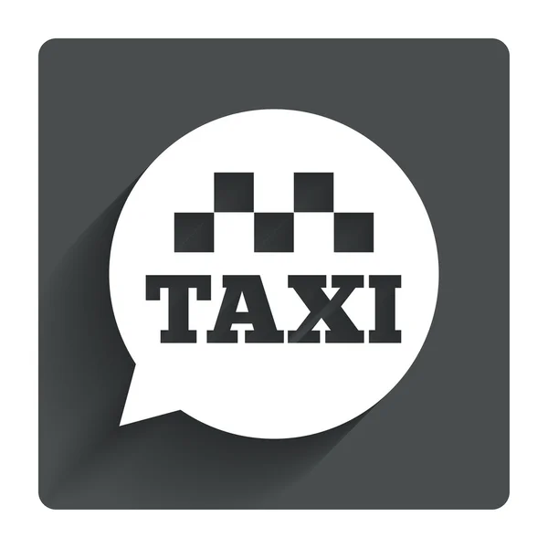 Taxi řeči bublina znamení — Stockový vektor