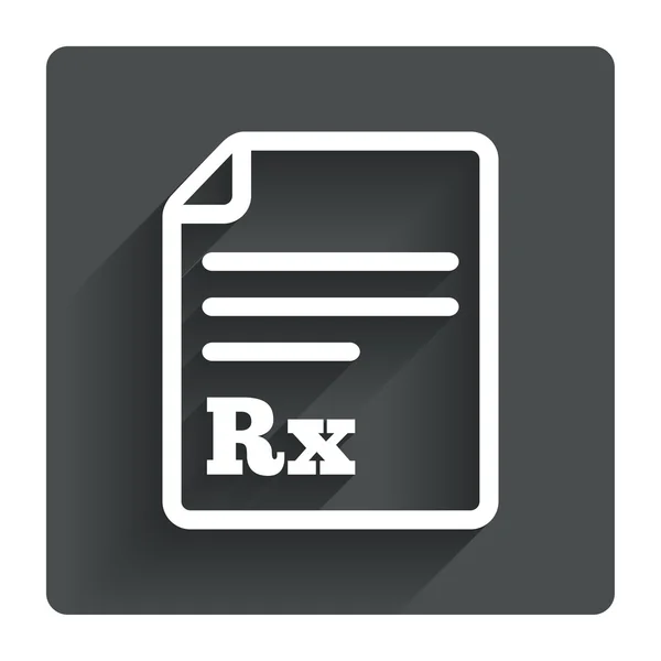 Ärztliches Rezept rx icon. — Stockvektor