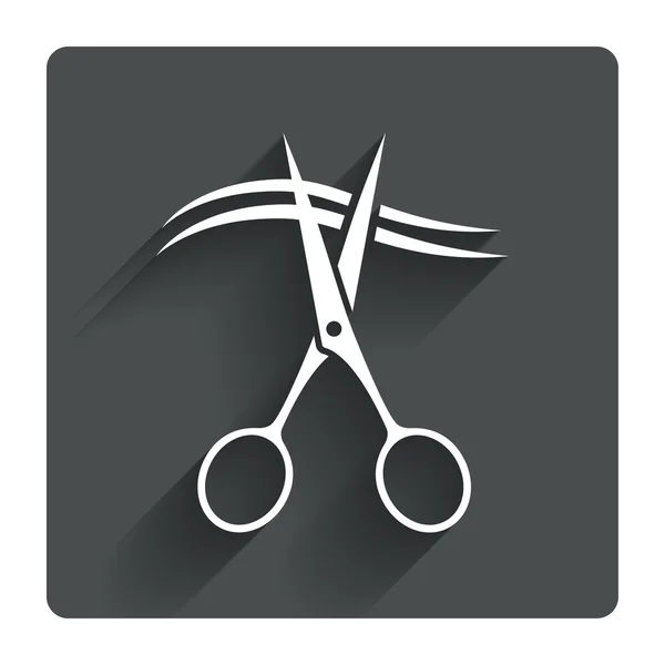 Scissors cut hair sign — Stock Vector