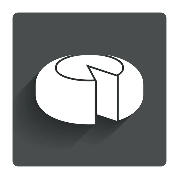 Icono de rueda de queso . — Vector de stock