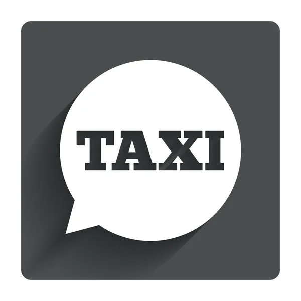 Taxi speech bubble icon. — Stock Vector