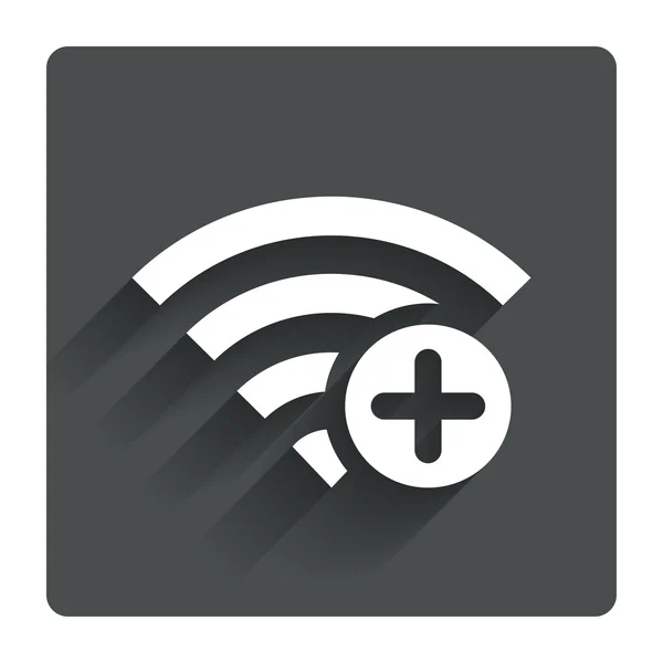 Wifi ditambah tanda . - Stok Vektor