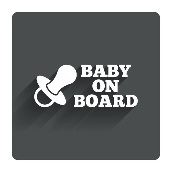 Baby na palubě znamení — Stockový vektor