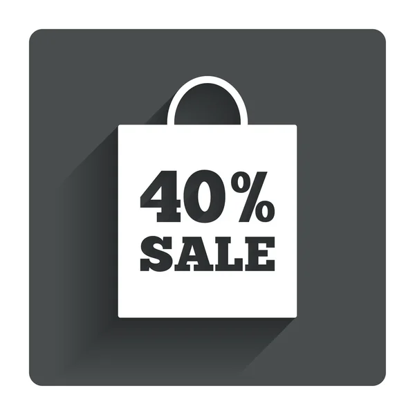 40 per cento segno di tag sacchetto di vendita — Vettoriale Stock