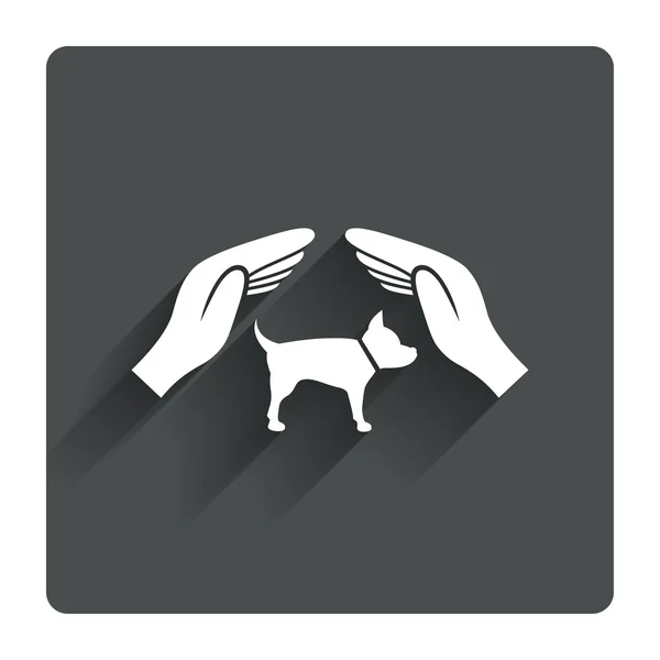 Protection of animals pets icon. — Stock Vector