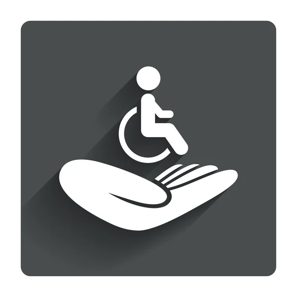 Disabled human insurance sign. — Stock Vector