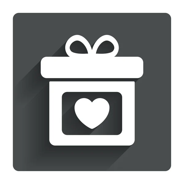 Icono de caja de regalo. — Vector de stock