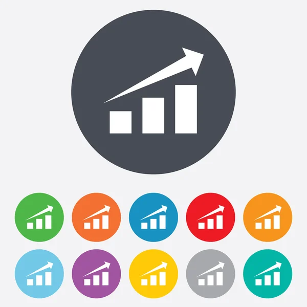 Chart with arrow signs — Stock Vector