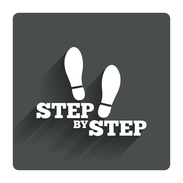 Steg för steg-ikonen. — Stock vektor