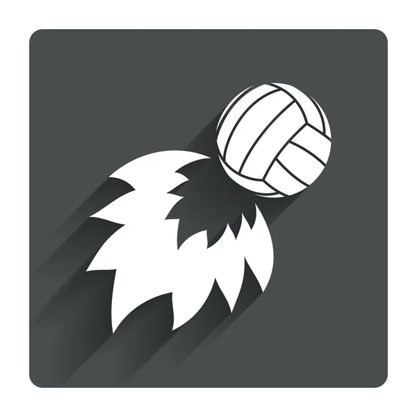 Volleyball fireball icon. — Stock Vector
