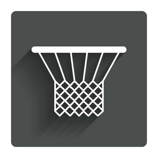 Basketbal mand pictogram. — Stockvector