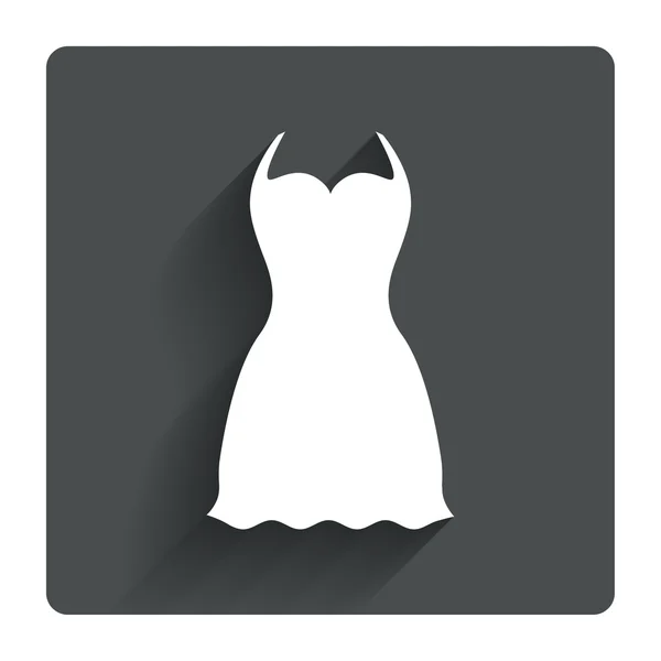 Mujer vestido icono . — Vector de stock