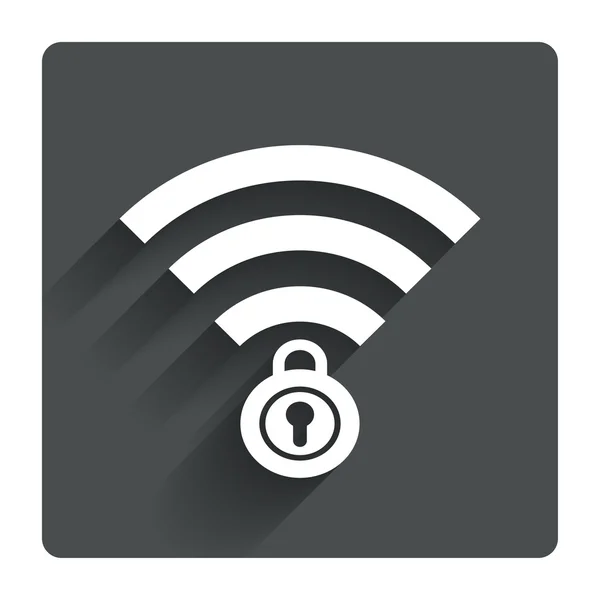 Wifi locked sign. — Stock Vector