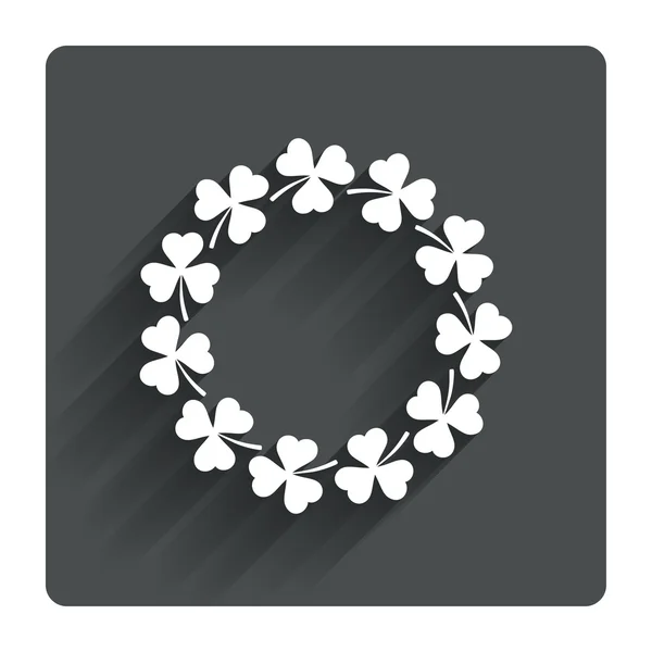 Une couronne de trèfles signe . — Image vectorielle
