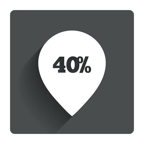 40 percent sale pointer — Stock Vector
