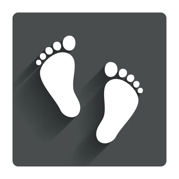 Kind paar voetafdruk teken — Stockvector