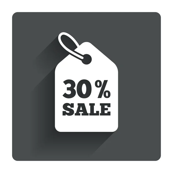 30 procenttekens verkoop prijskaartje — Stockvector