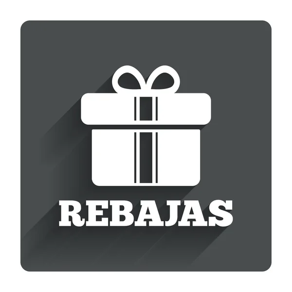 Rebajas - Descuentos en España icono . — Archivo Imágenes Vectoriales